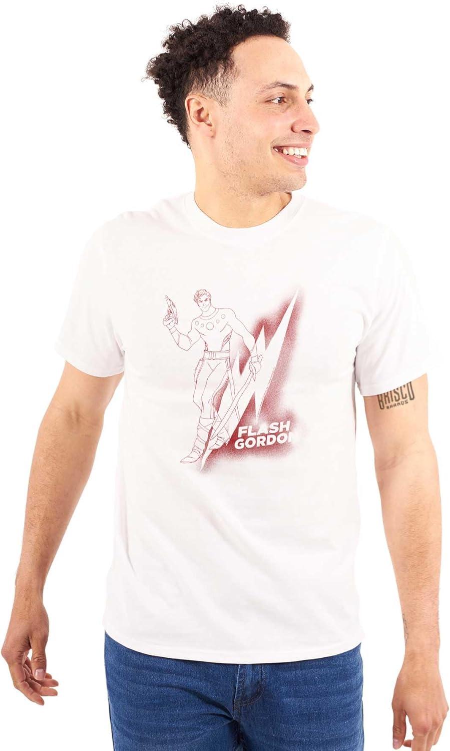 imageFlash Gordon Vintage Lightning Bolt Graphic T Shirt Men or WomenWhite