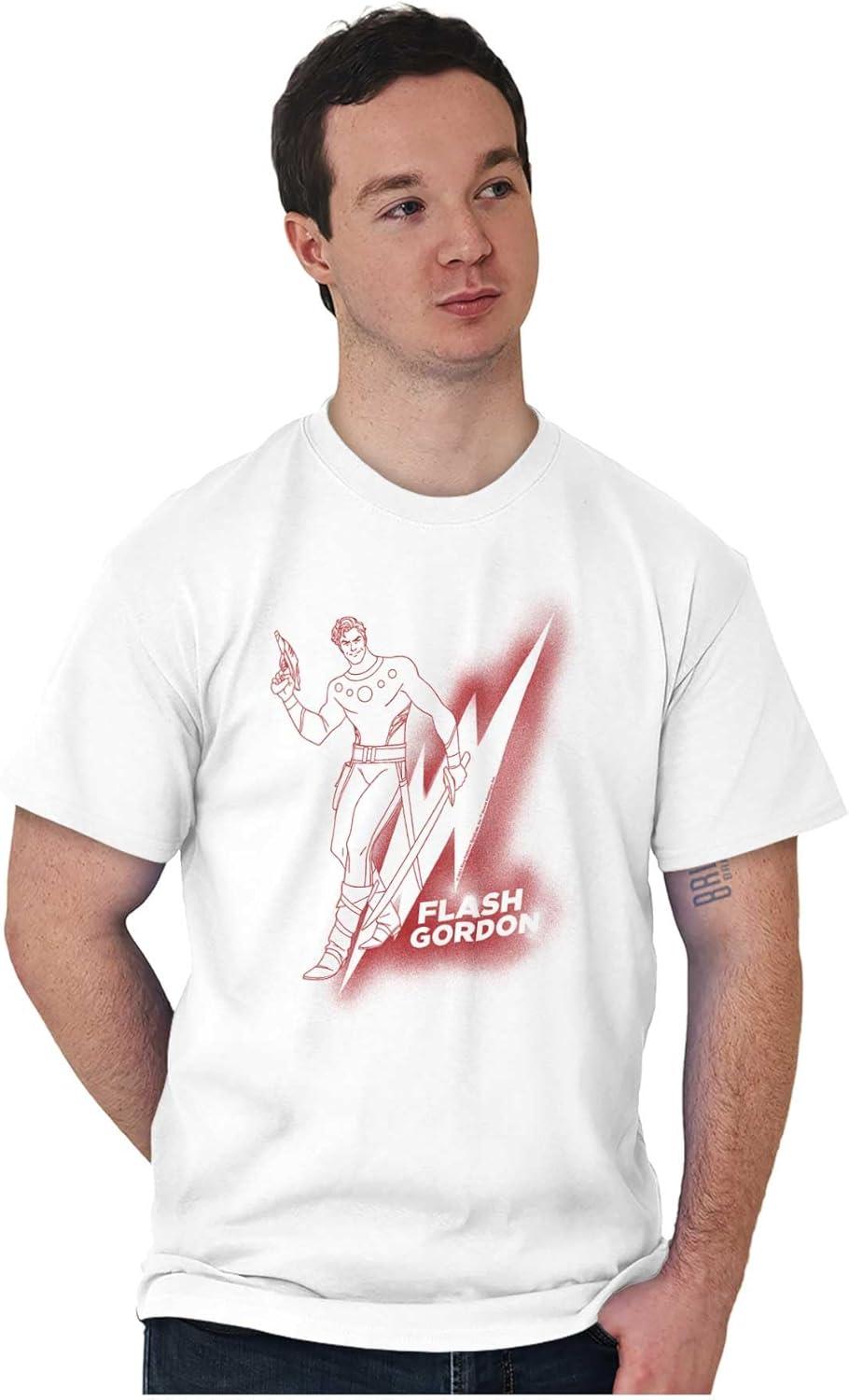imageFlash Gordon Vintage Lightning Bolt Graphic T Shirt Men or WomenWhite