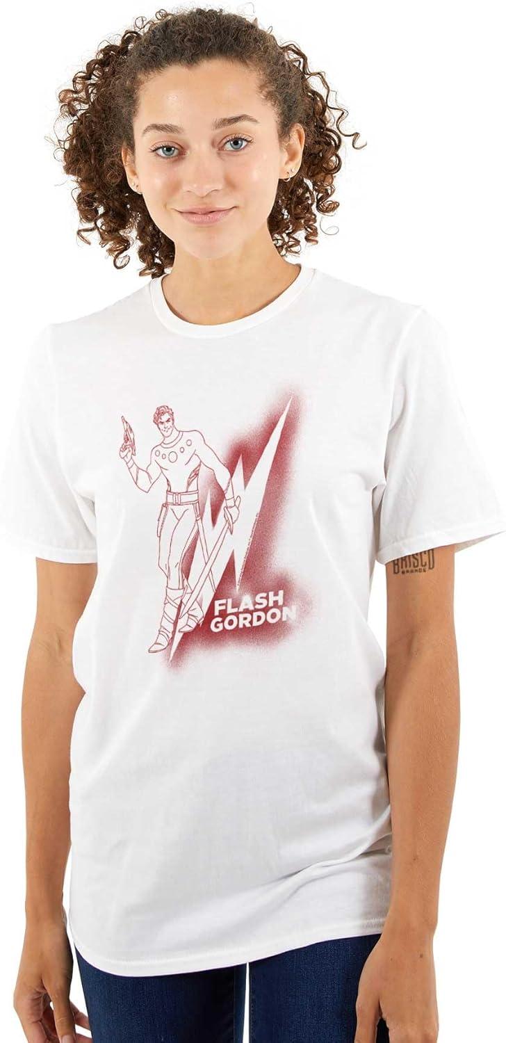 imageFlash Gordon Vintage Lightning Bolt Graphic T Shirt Men or WomenWhite