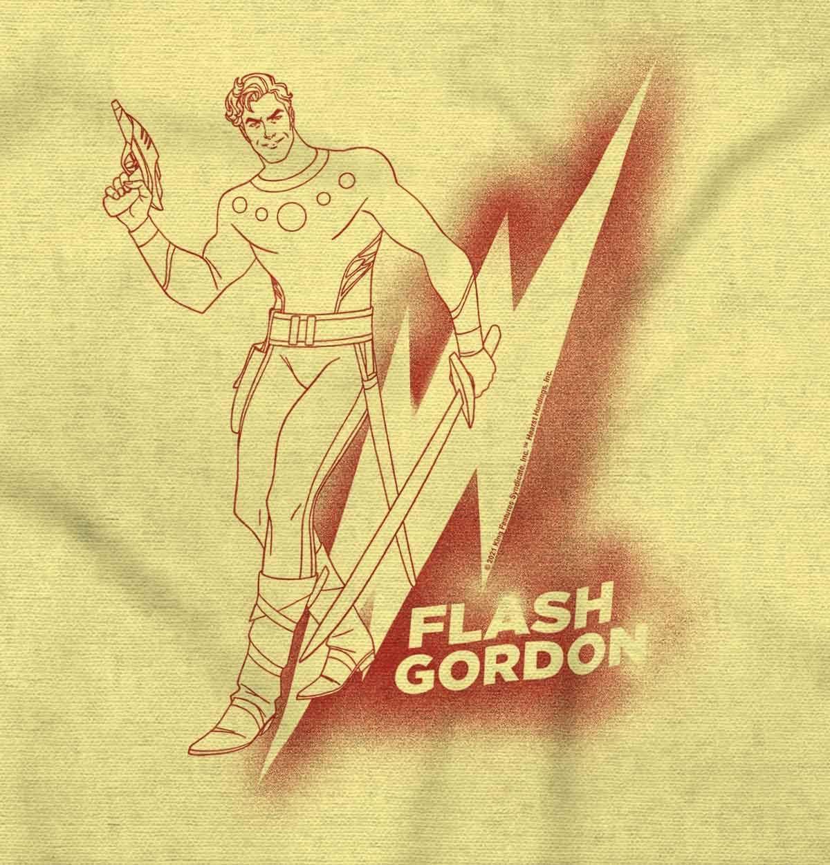 imageFlash Gordon Vintage Lightning Bolt Graphic T Shirt Men or WomenYellow Haze