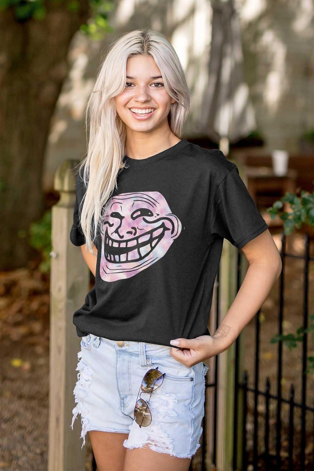imageFunny Internet Troll Face Meme Graphic T Shirt Men or WomenBlack