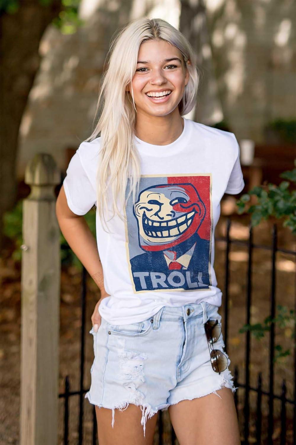 imageFunny Presidential Troll Face Meme Graphic T Shirt Men or WomenWhite