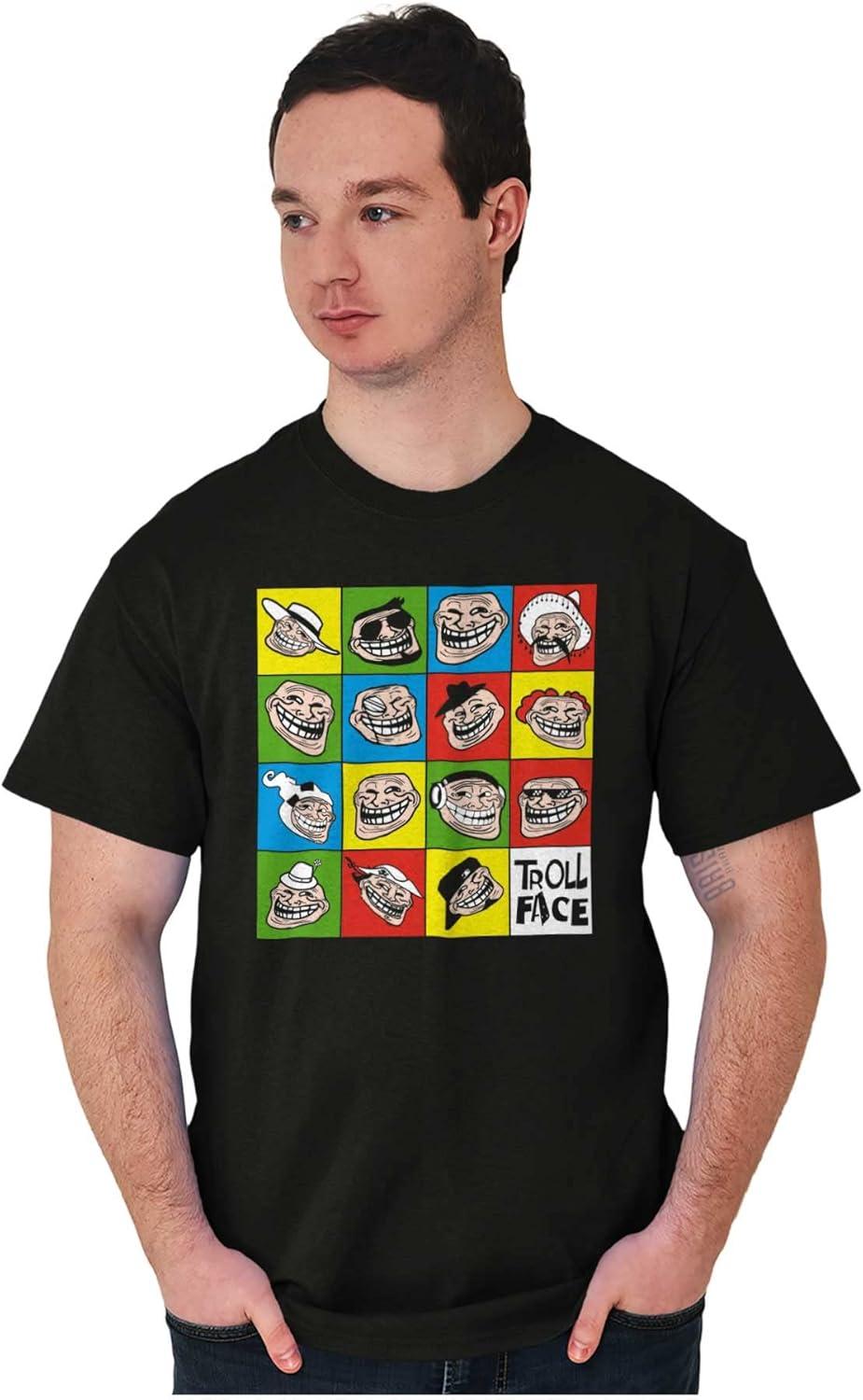 imageFunny Troll Face Internet Meme Graphic T Shirt Men or WomenBlack