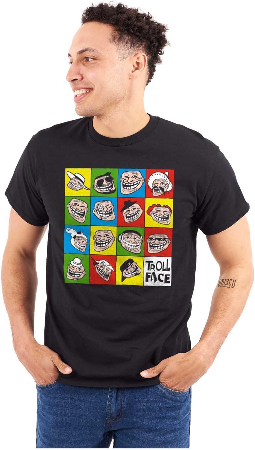imageFunny Troll Face Internet Meme Graphic T Shirt Men or WomenBlack