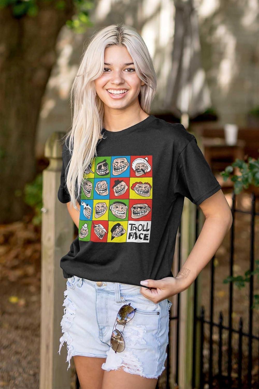imageFunny Troll Face Internet Meme Graphic T Shirt Men or WomenBlack