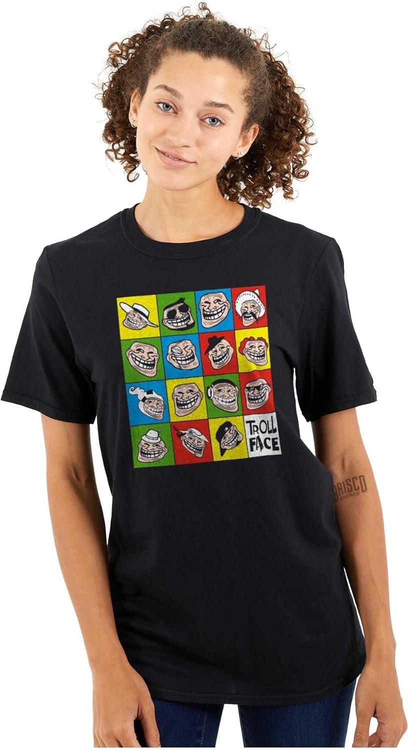 imageFunny Troll Face Internet Meme Graphic T Shirt Men or WomenBlack