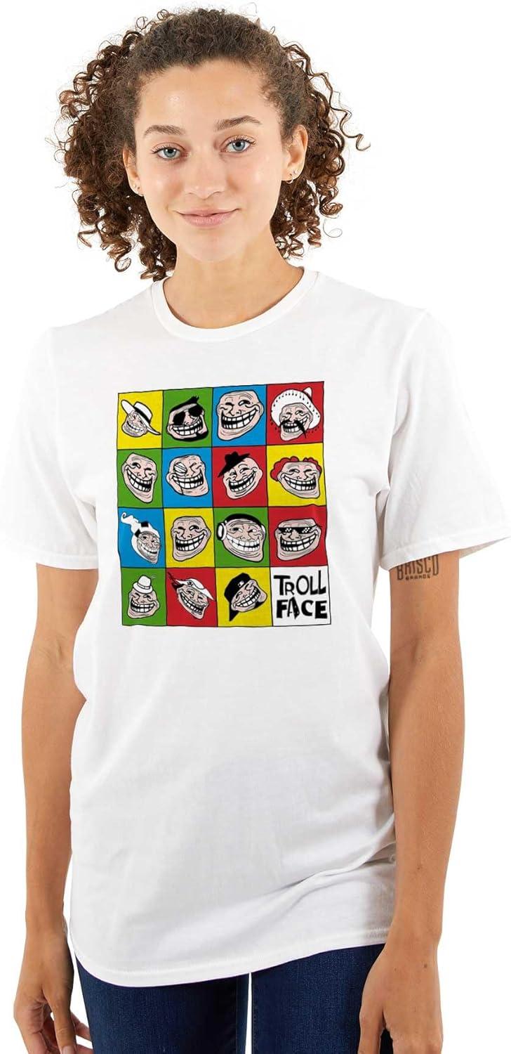 imageFunny Troll Face Internet Meme Graphic T Shirt Men or WomenWhite