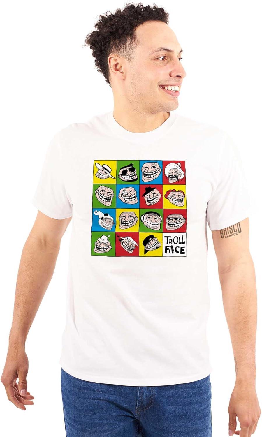 imageFunny Troll Face Internet Meme Graphic T Shirt Men or WomenWhite