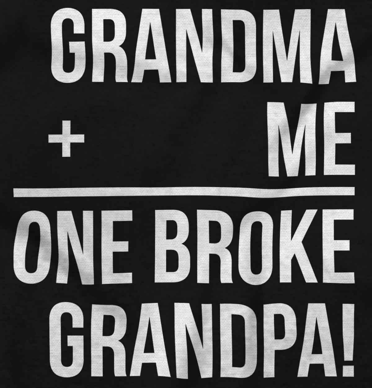 imageGrandma Plus Me Is One Broke Grandpa Baby Romper Boys or GirlsBlack