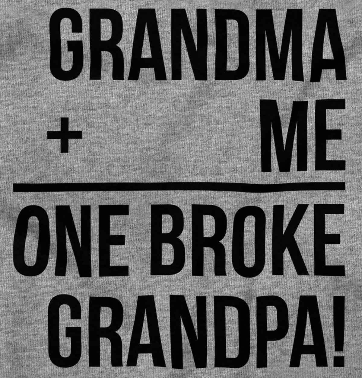 imageGrandma Plus Me Is One Broke Grandpa Baby Romper Boys or GirlsHeather