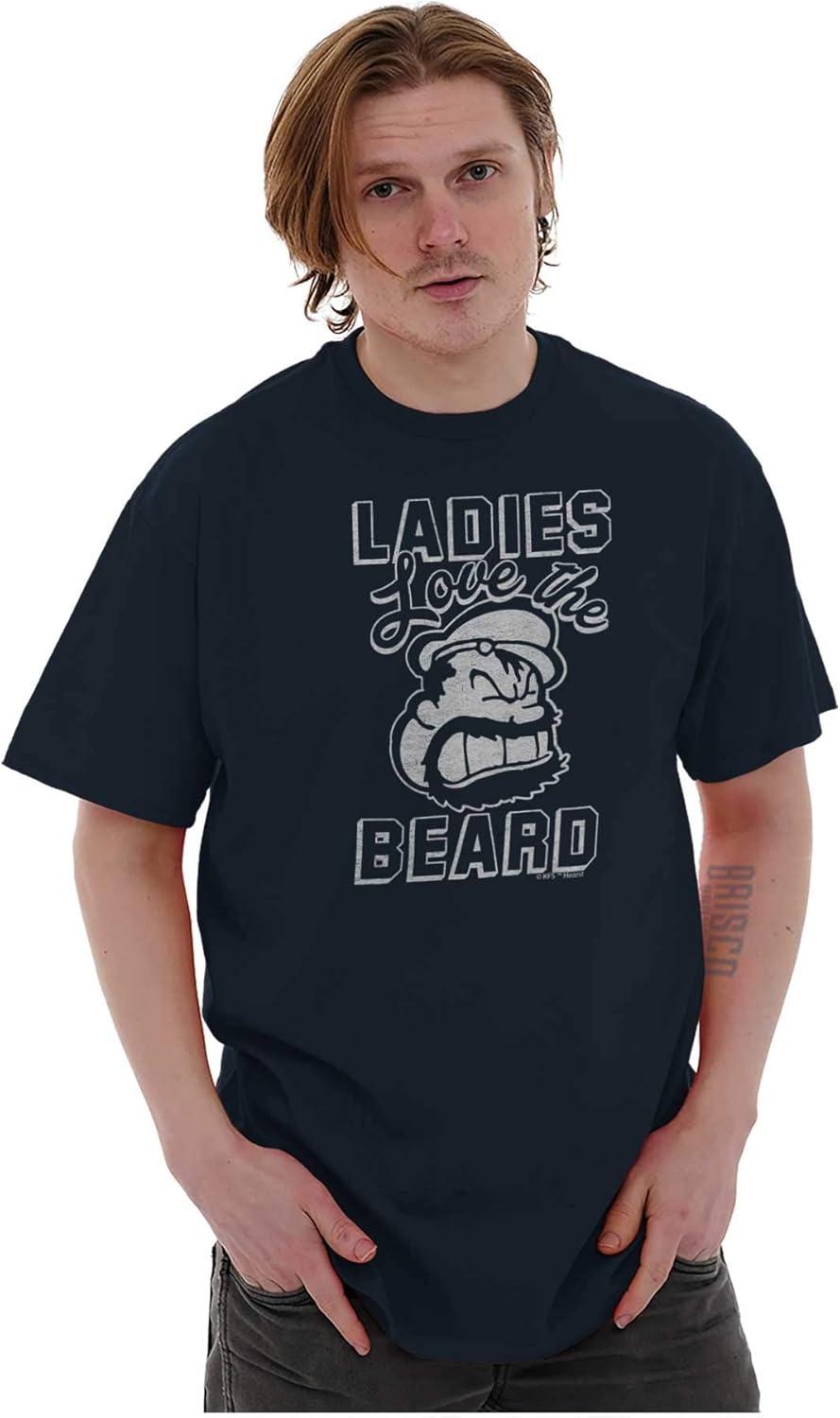 imageLadies Love Beards Funny Popeye Bluto Mens Graphic T Shirt TeesNavy