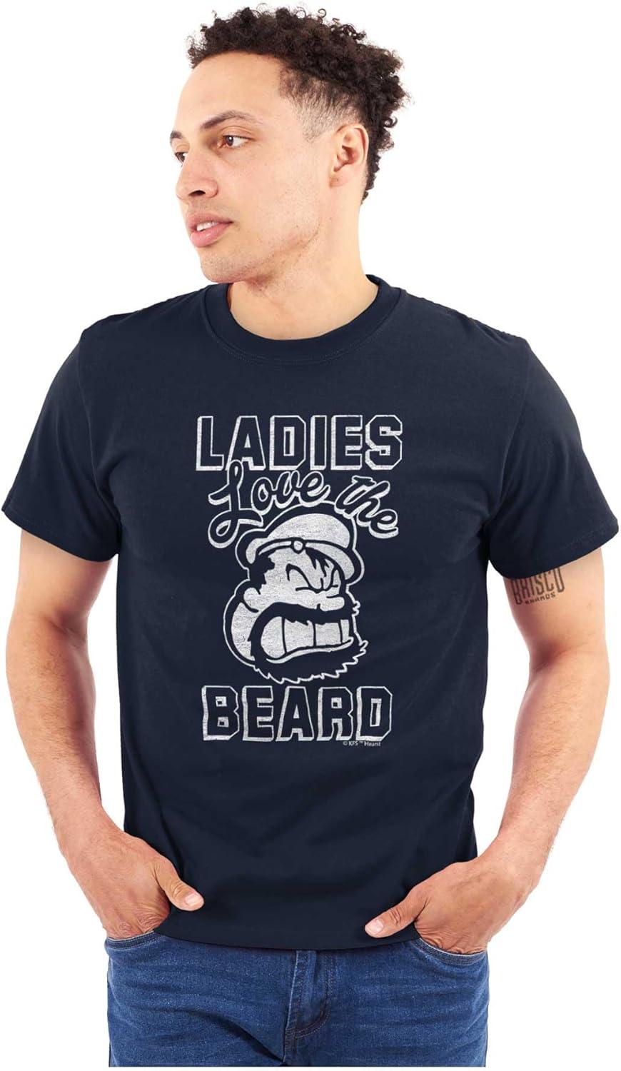 imageLadies Love Beards Funny Popeye Bluto Mens Graphic T Shirt TeesNavy