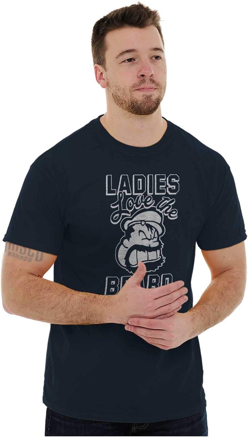 imageLadies Love Beards Funny Popeye Bluto Mens Graphic T Shirt TeesNavy