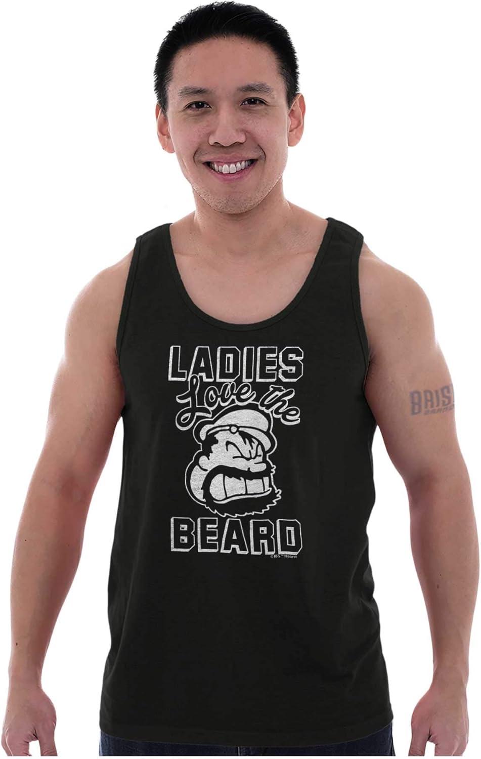 imageLadies Love Beards Funny Popeye Bluto Tank Top Sleeveless Tee MenBlack