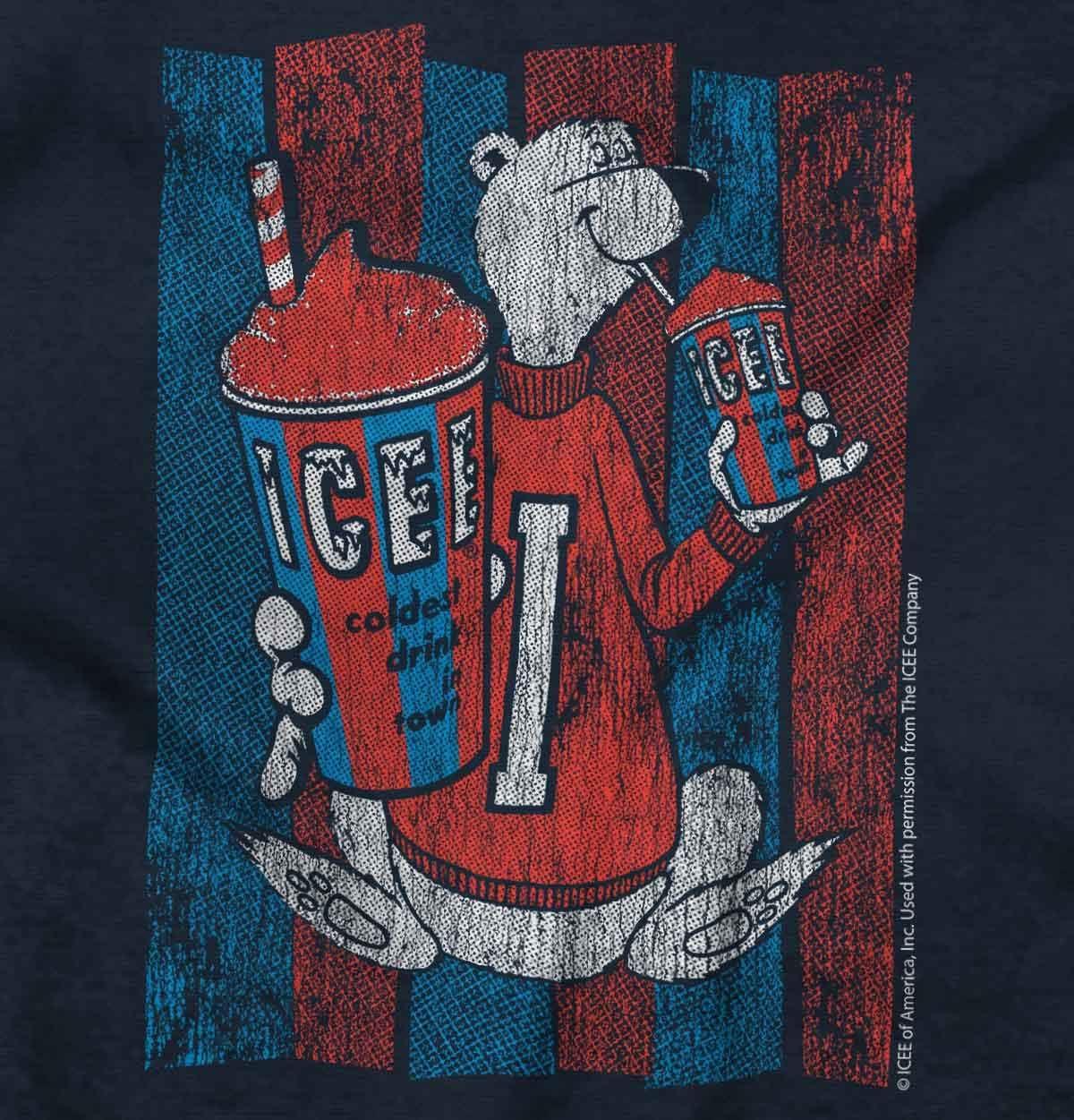 imageOfficial ICEE Vintage Polar Bear Logo Crewneck T Shirts Boy GirlHeather Navy
