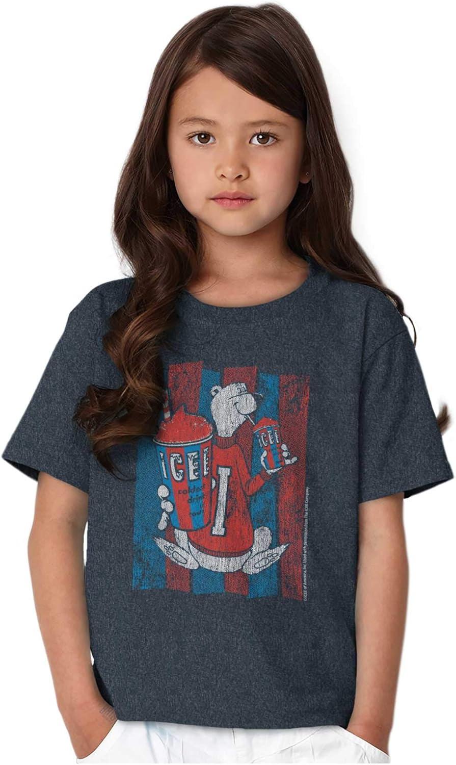 imageOfficial ICEE Vintage Polar Bear Logo Crewneck T Shirts Boy GirlHeather Navy