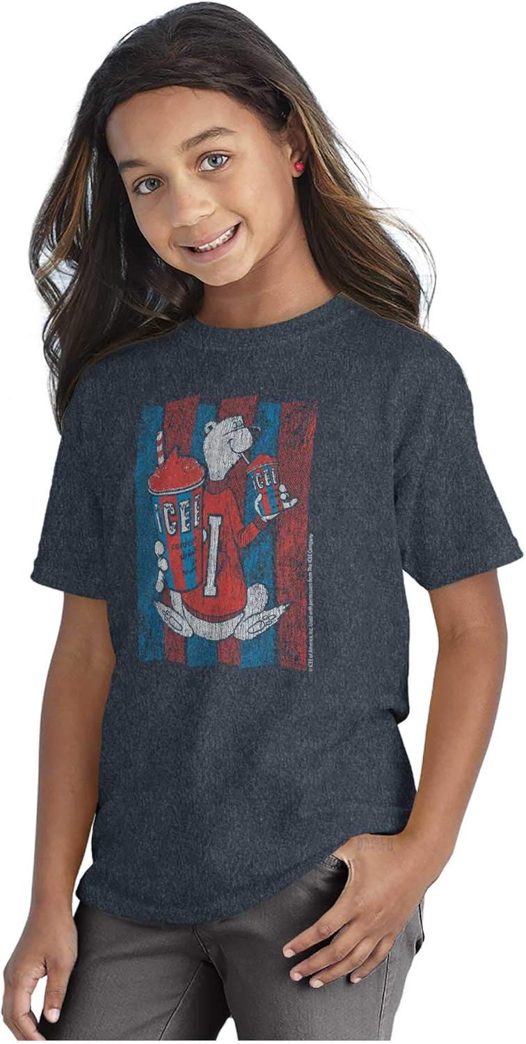 imageOfficial ICEE Vintage Polar Bear Logo Crewneck T Shirts Boy GirlHeather Navy