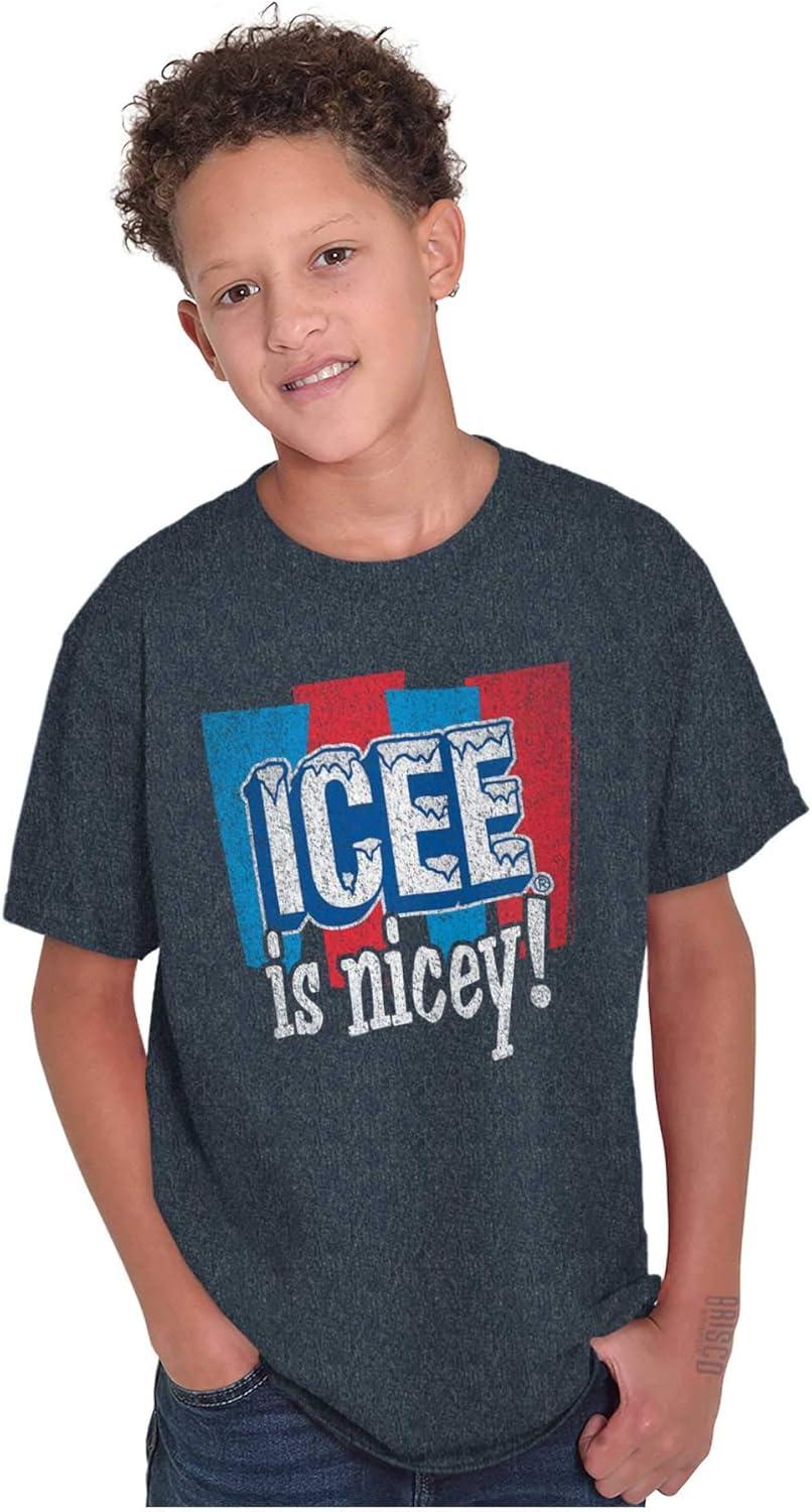 imageOfficial ICEE is Nice Funny Logo Crewneck T Shirts Boy GirlHeather Navy