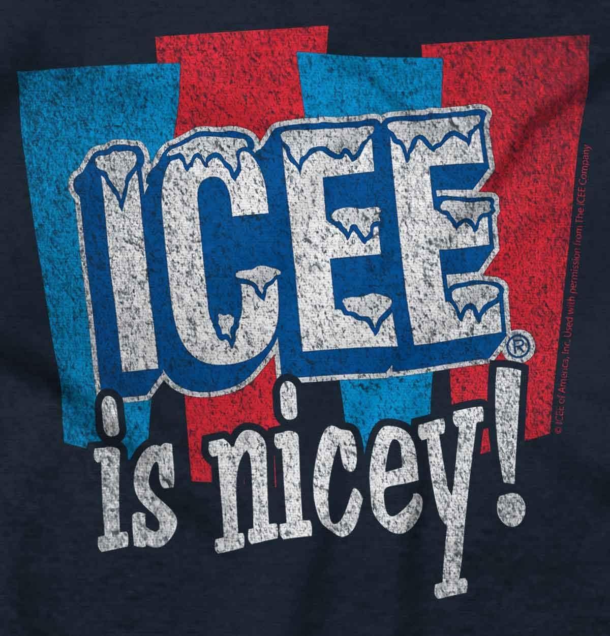 imageOfficial ICEE is Nice Funny Logo Crewneck T Shirts Boy GirlHeather Navy