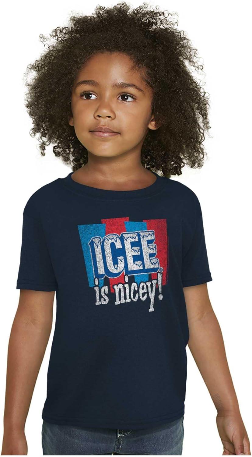 imageOfficial ICEE is Nice Funny Logo Crewneck T Shirts Boy GirlHeather Navy