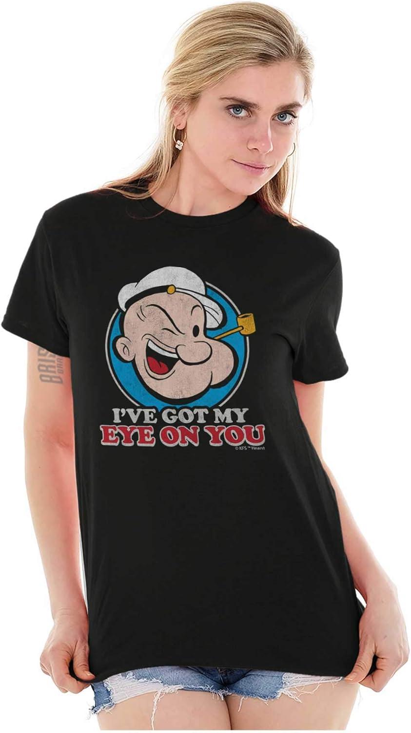 imagePopeye Ive Got My Eye On You Funny Graphic T Shirt Men or WomenBlack