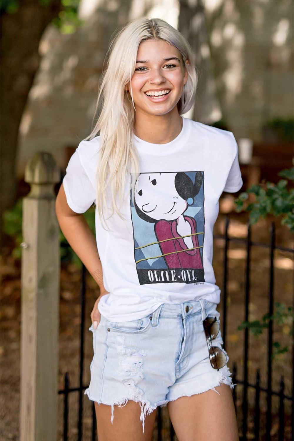 imagePopeye Olive OYL Adorable Classic Graphic T Shirt Men or WomenWhite