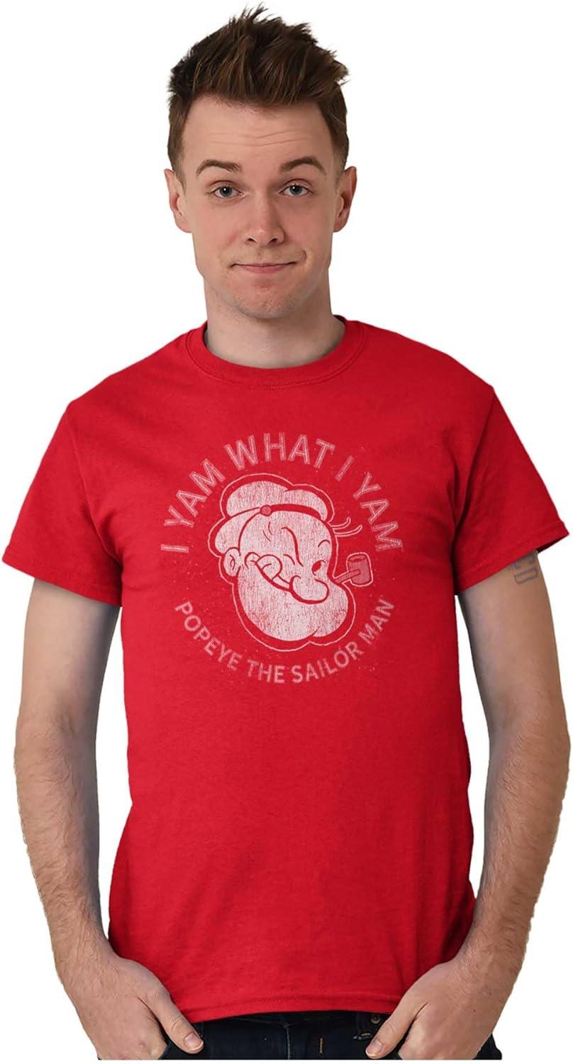 imagePopeye Sailor Man Quote What I Yam Graphic T Shirt Men or WomenMaroon