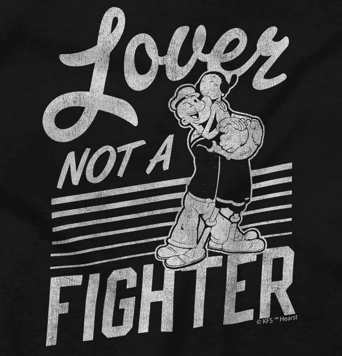 imagePopeye The Sailor Loves Not a Fighter Tank Top T Shirts Men WomenBlack