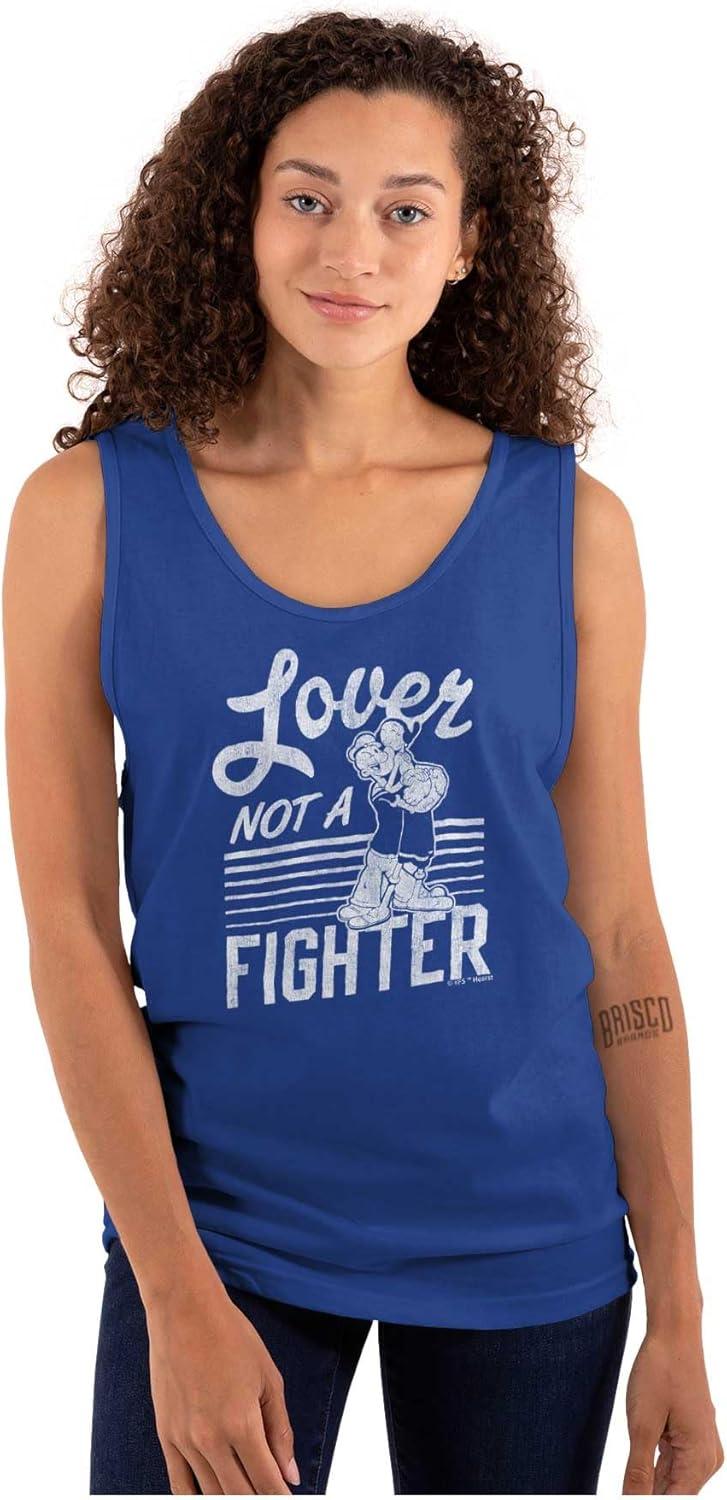 imagePopeye The Sailor Loves Not a Fighter Tank Top T Shirts Men WomenRoyal