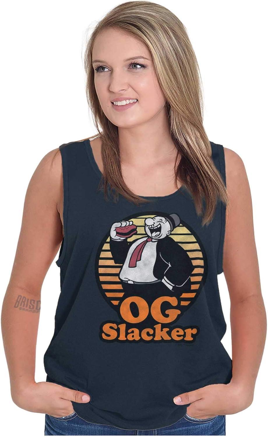 imagePopeye Wimpy OG Slacker Funny Retro Tank Top T Shirts Men WomenNavy