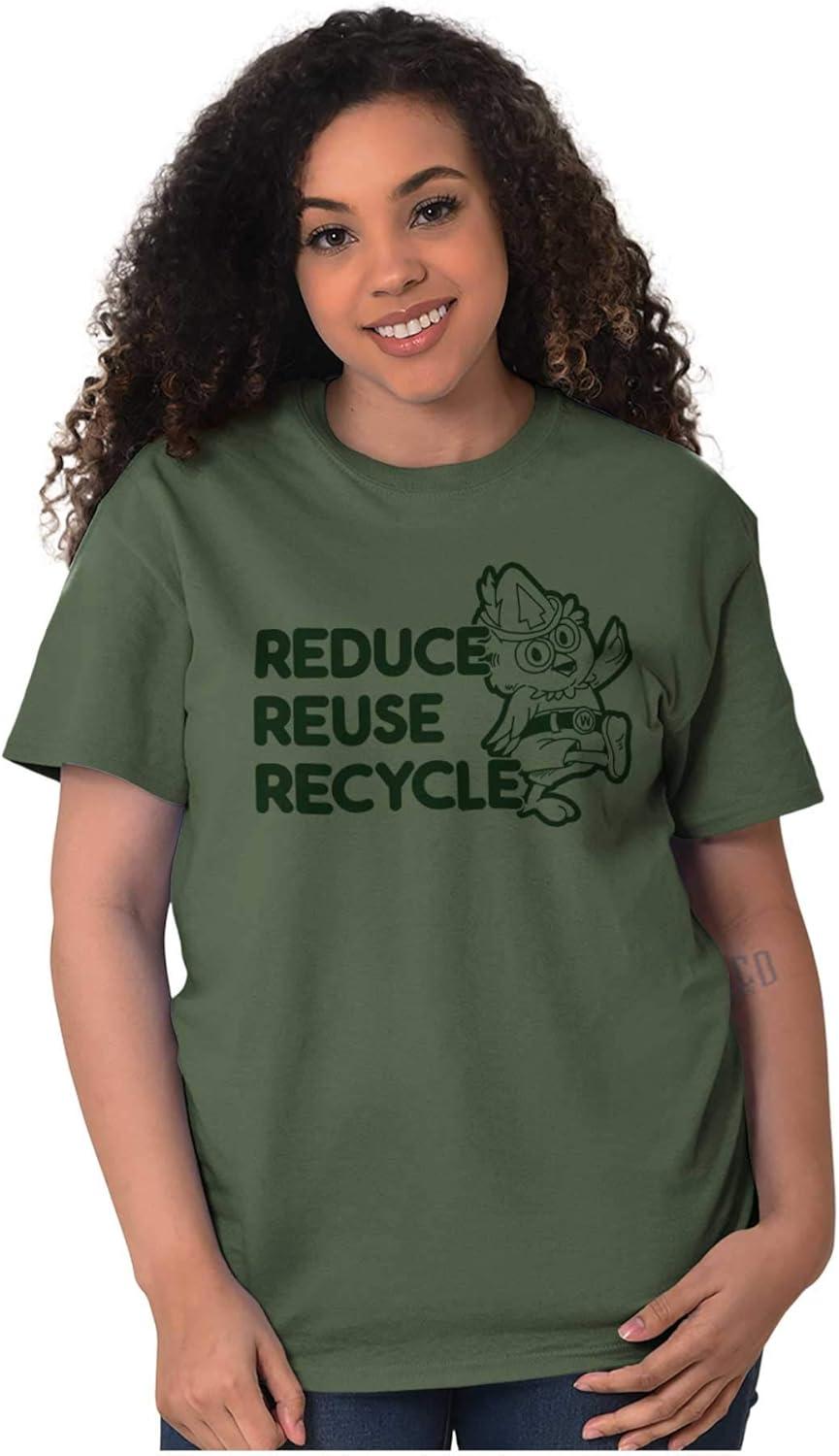 imageReduce Reuse Recycle Woodsy Owl Graphic T Shirt Men or WomenMilitary Green