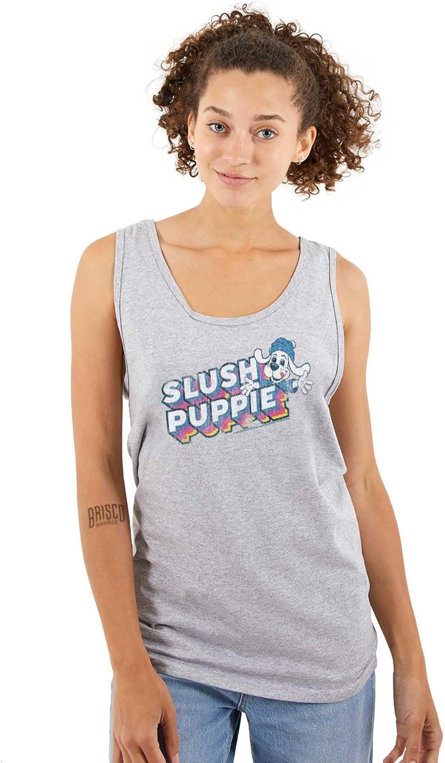 imageRetro Slush Puppie Vintage 80s Logo Tank Top T Shirts Men WomenSport Grey