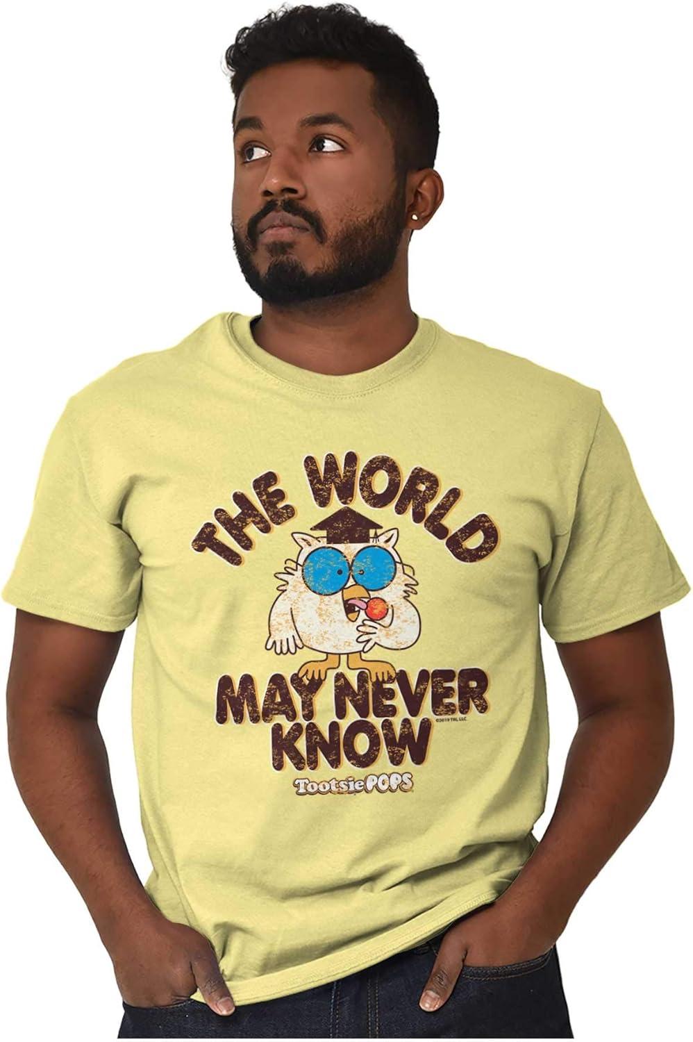 imageThe World May Never Know Tootsie Pop Graphic T Shirt Men or WomenYellow Haze