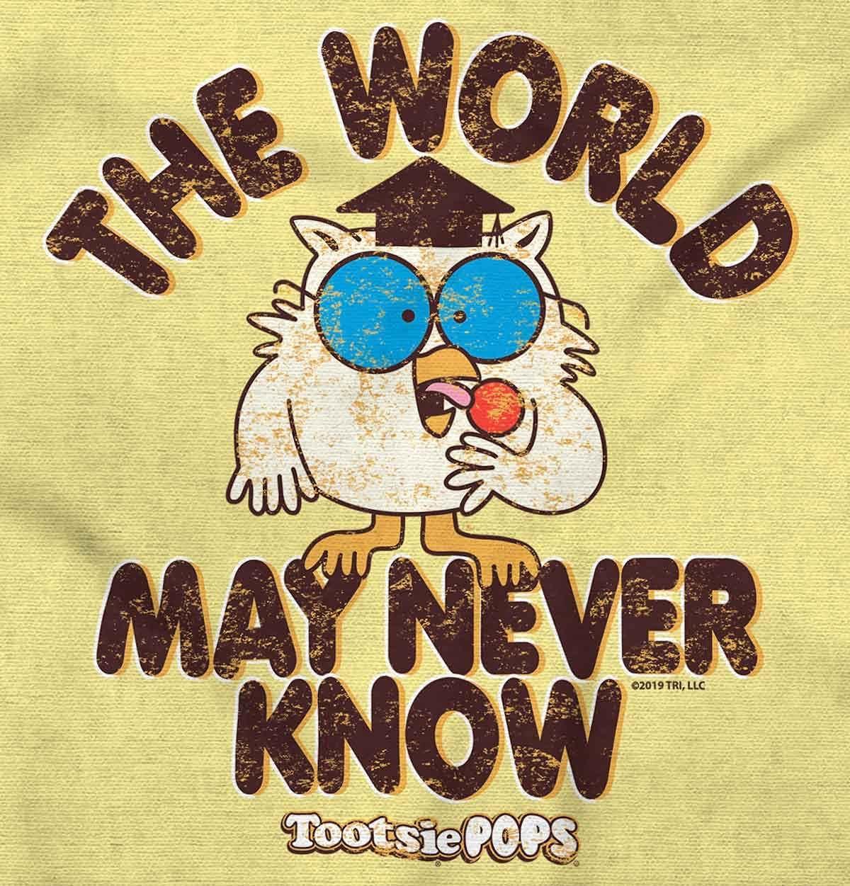 imageThe World May Never Know Tootsie Pop Graphic T Shirt Men or WomenYellow Haze