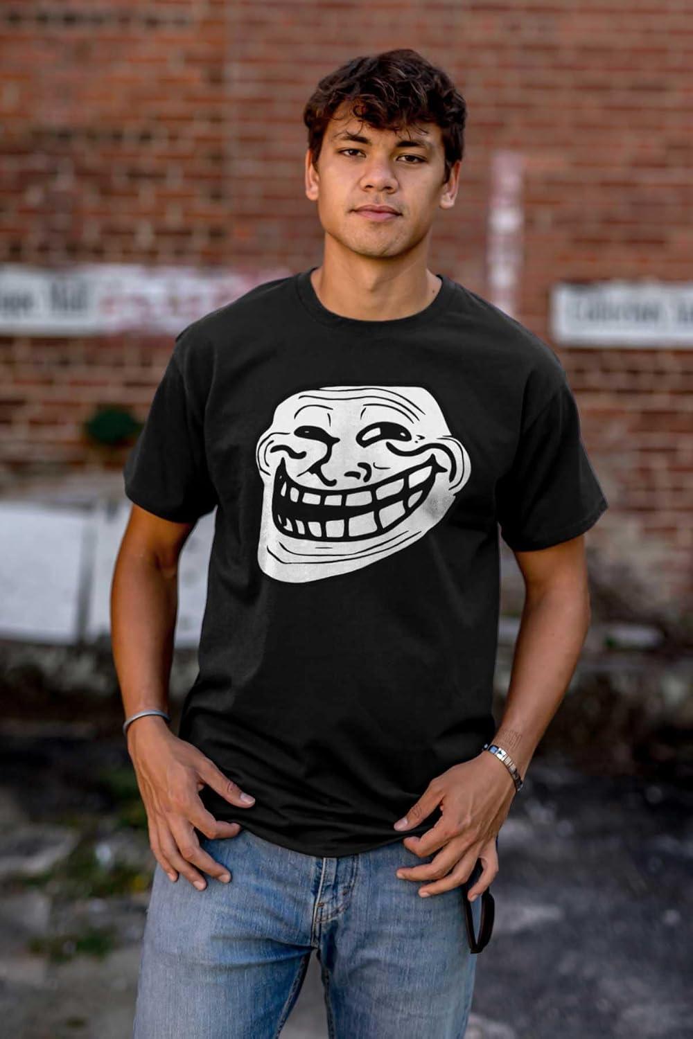 imageTroll Face Original Meme Smile Mad Graphic T Shirt Men or WomenBlack