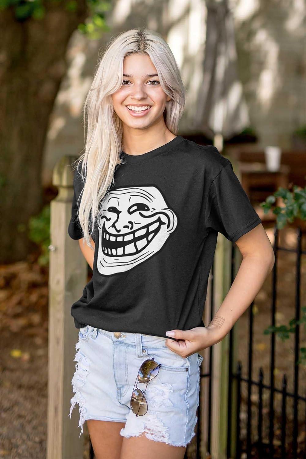 imageTroll Face Original Meme Smile Mad Graphic T Shirt Men or WomenBlack