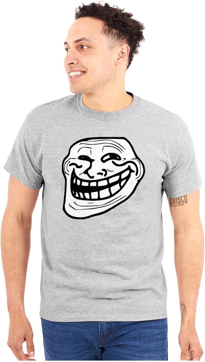 imageTroll Face Original Meme Smile Mad Graphic T Shirt Men or WomenSport Grey