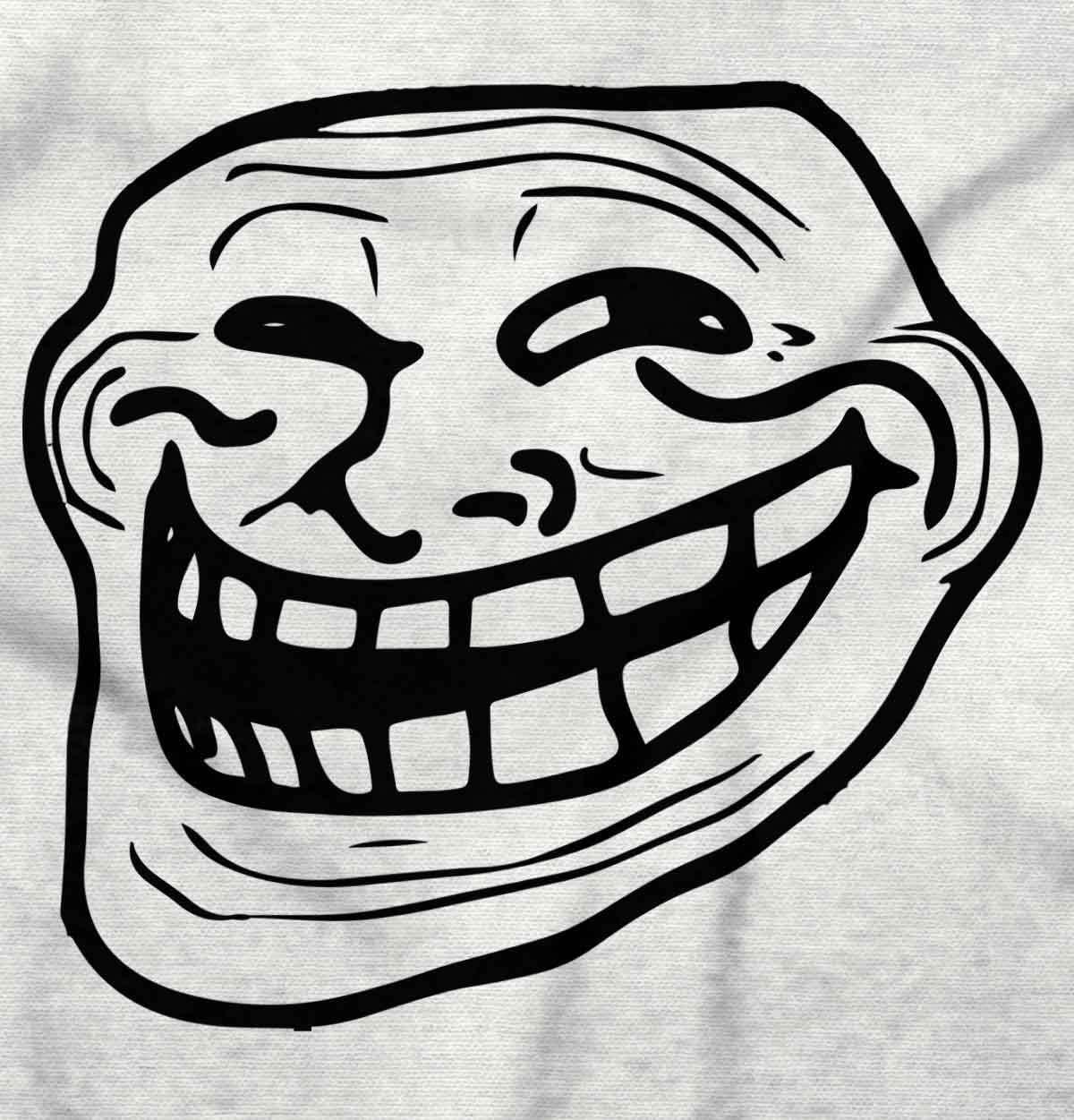 imageTroll Face Original Meme Smile Mad Long Sleeve Tshirt Men WomenWhite