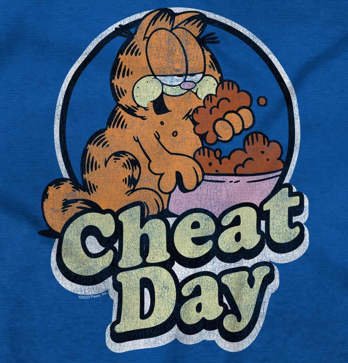 imageWomens Maternity Funny Garfield Cartoon Cheat Day Pregnancy DressRoyal