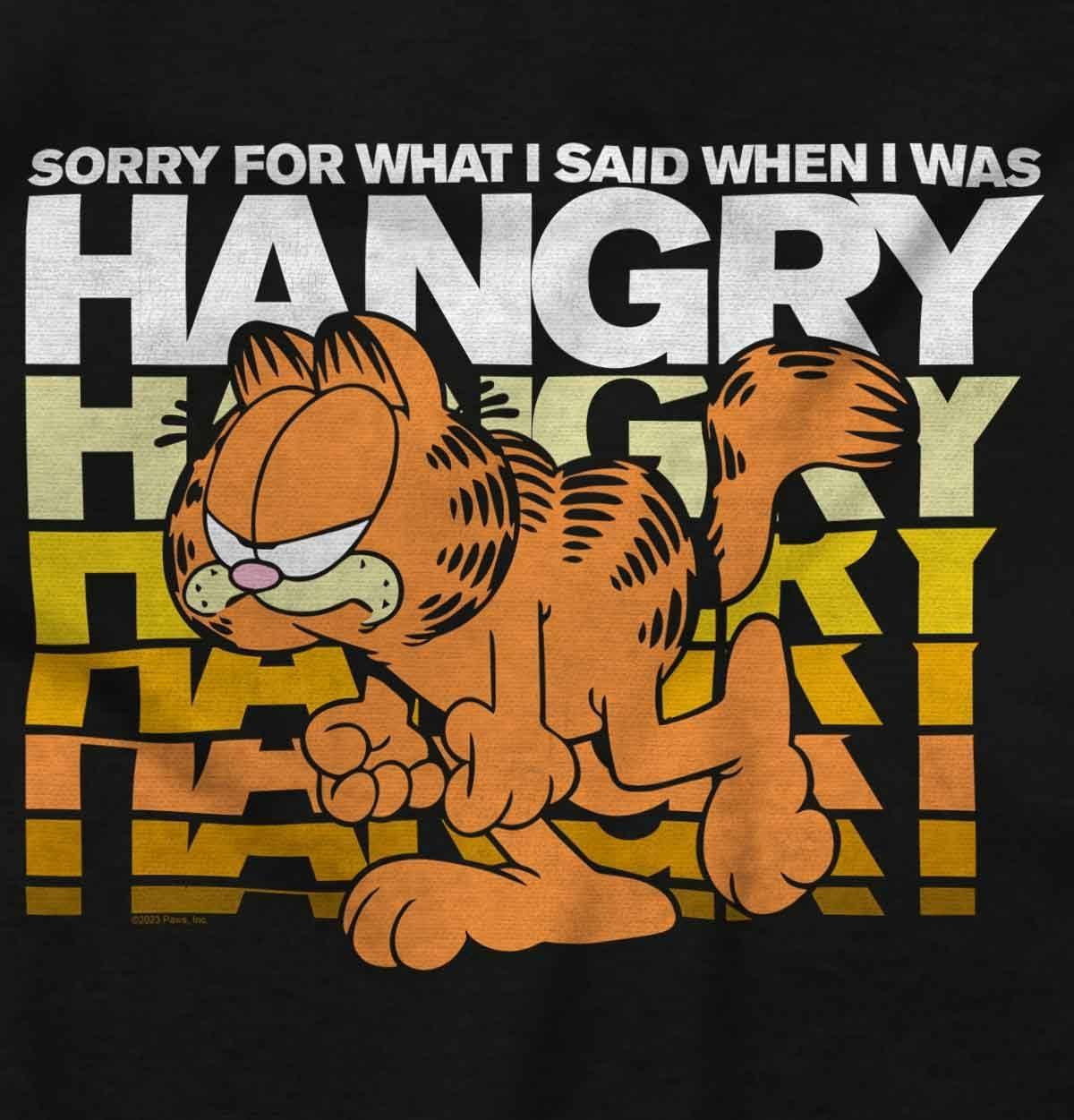 imageWomens Maternity Funny Garfield Hangry Attitude T Shirt TeeBlack