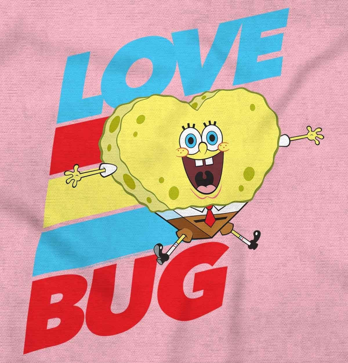 imageWomens Maternity Spongebob Cartoon Heart Love Bug Pregnancy DressLight Pink