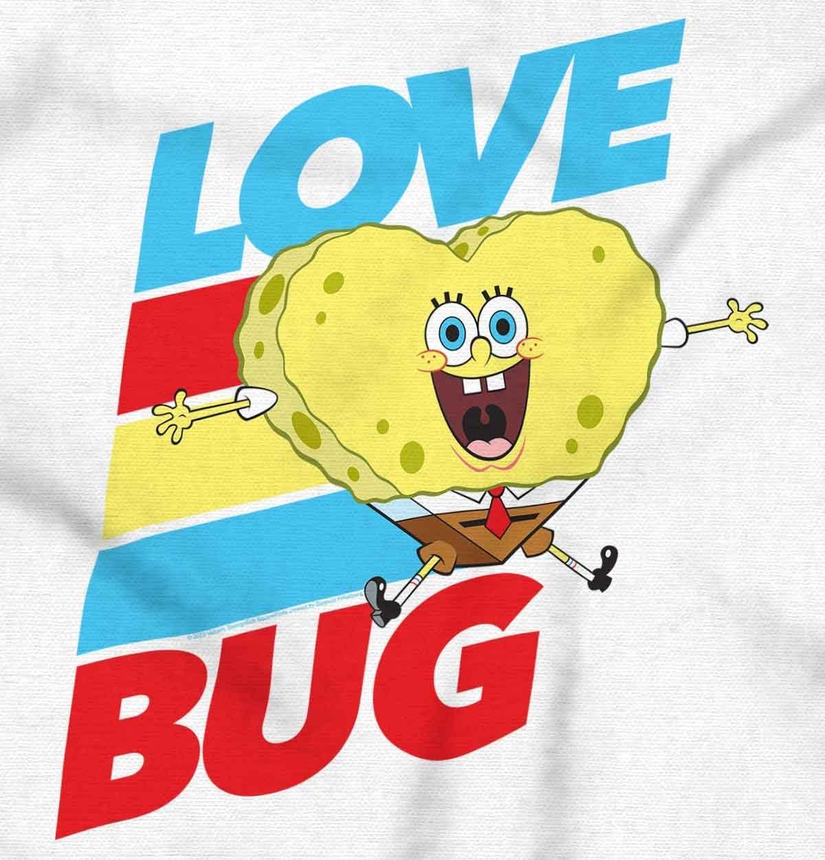 imageWomens Maternity Spongebob Cartoon Heart Love Bug Pregnancy DressWhite