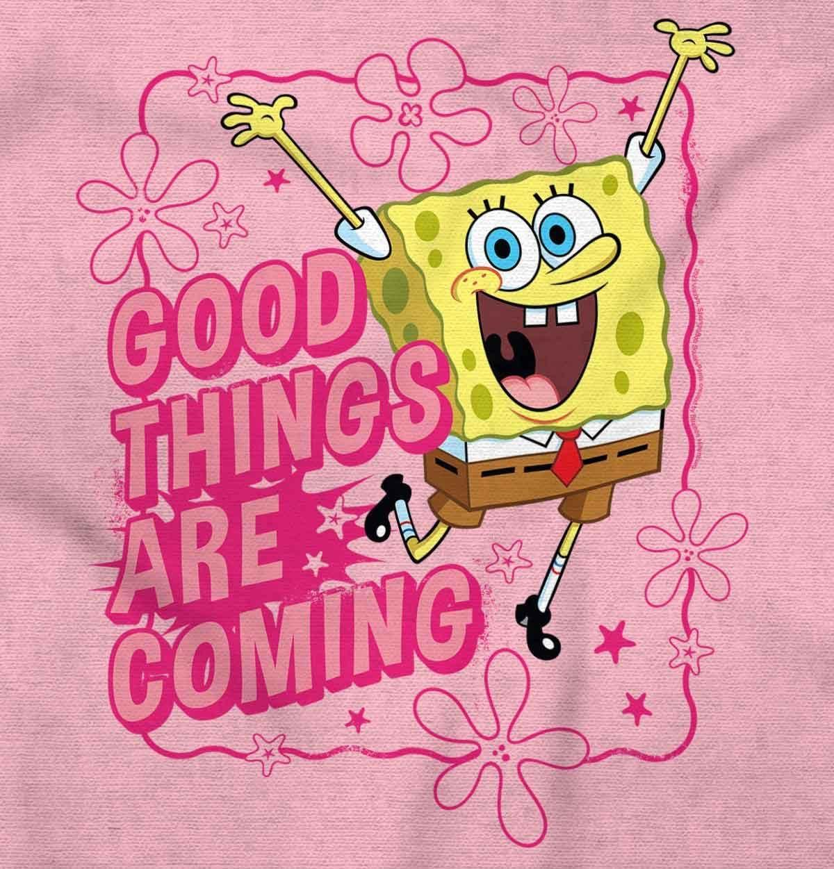 imageWomens Maternity Spongebob Good Things are Coming Pregnancy DressLight Pink