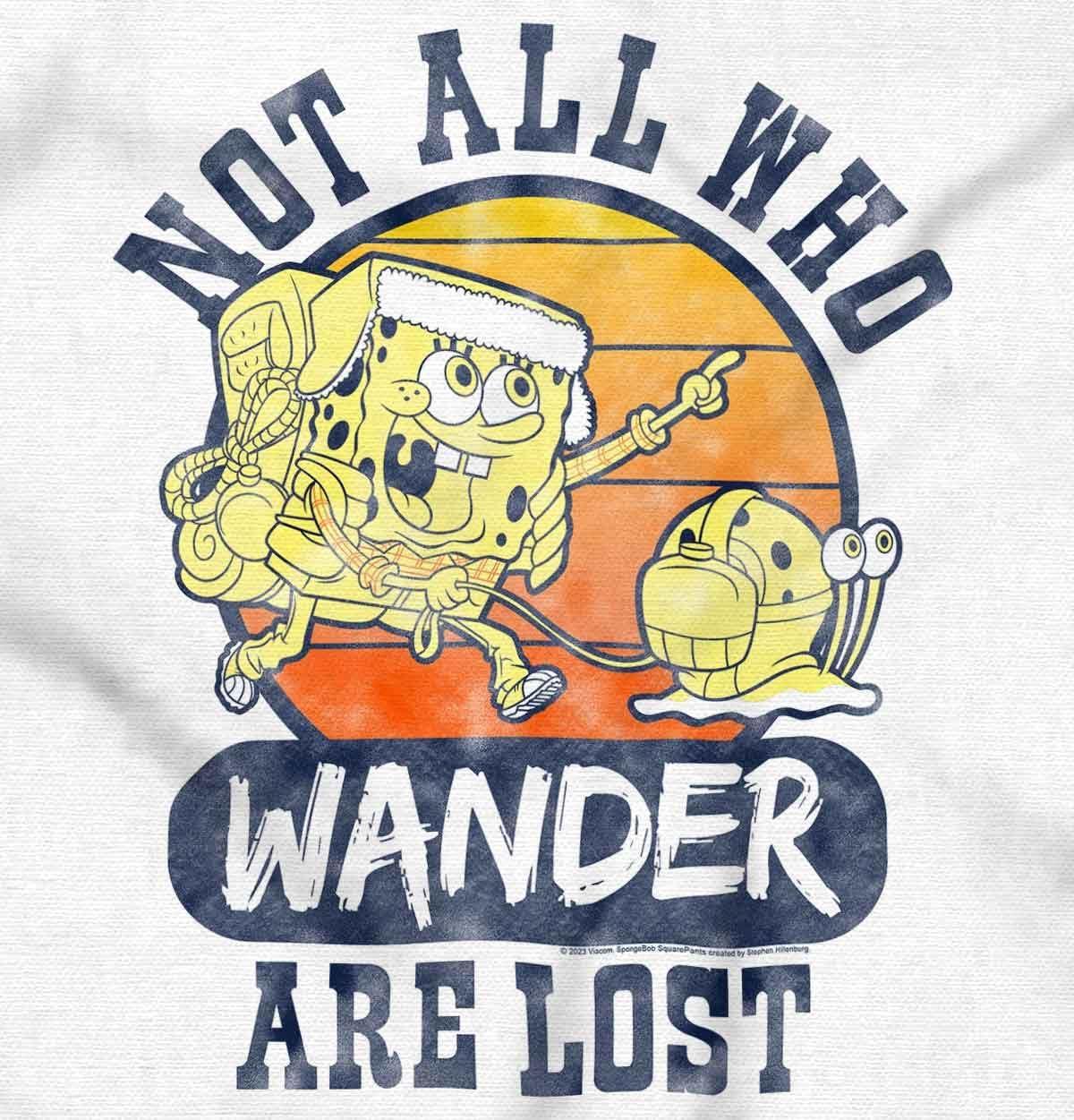 imageWomens Maternity Spongebob Not All Who Wander are Lost Pregnancy DressWhite