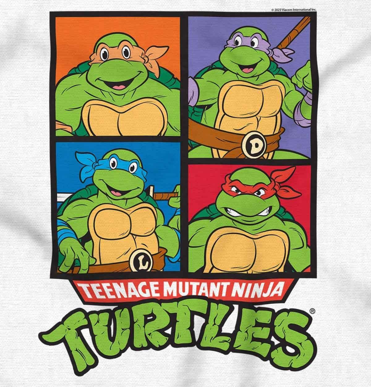 imageWomens Maternity TMNT Ninja Turtles Cartoon Squares Pregnancy DressWhite
