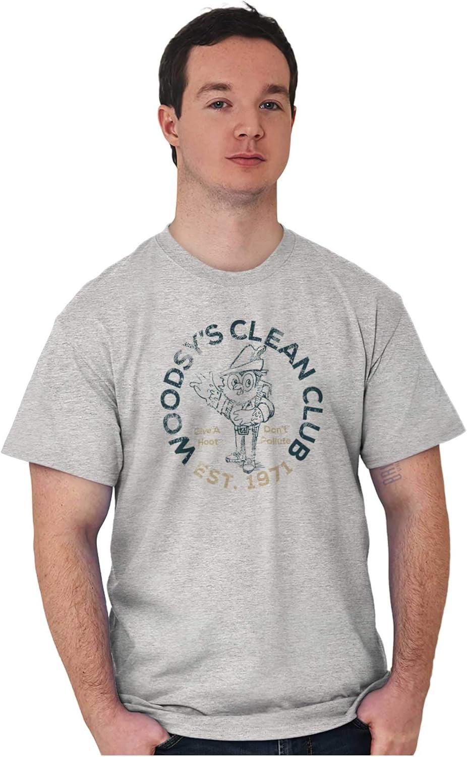 imageWoodsy Owl Clean Club Dont Pollute Graphic T Shirt Men or WomenSport Grey