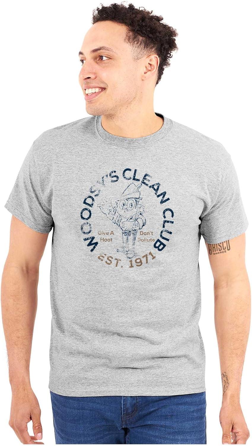 imageWoodsy Owl Clean Club Dont Pollute Graphic T Shirt Men or WomenSport Grey
