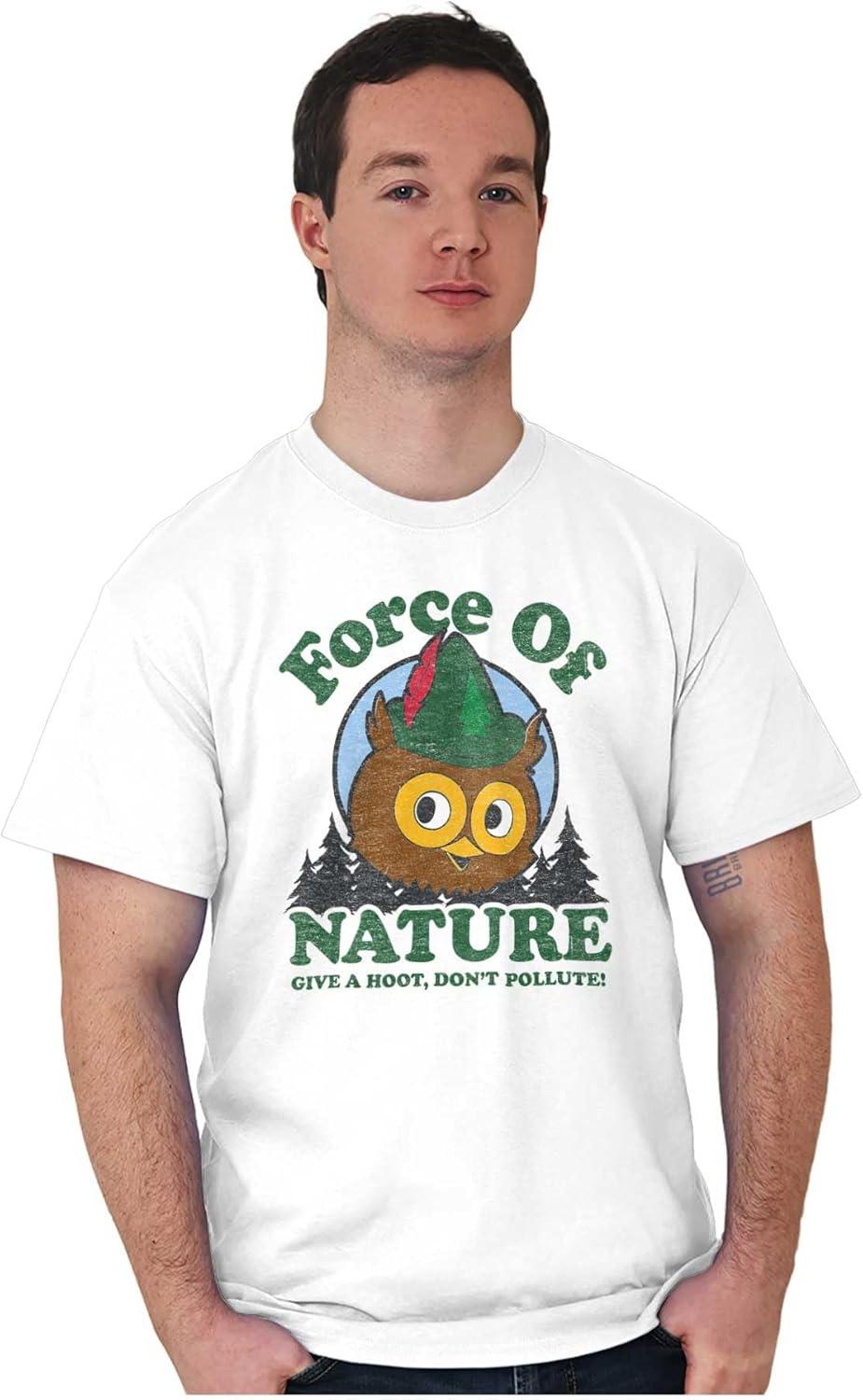 imageWoodsy Owl Give a Hoot About Nature Graphic T Shirt Men or WomenWhite
