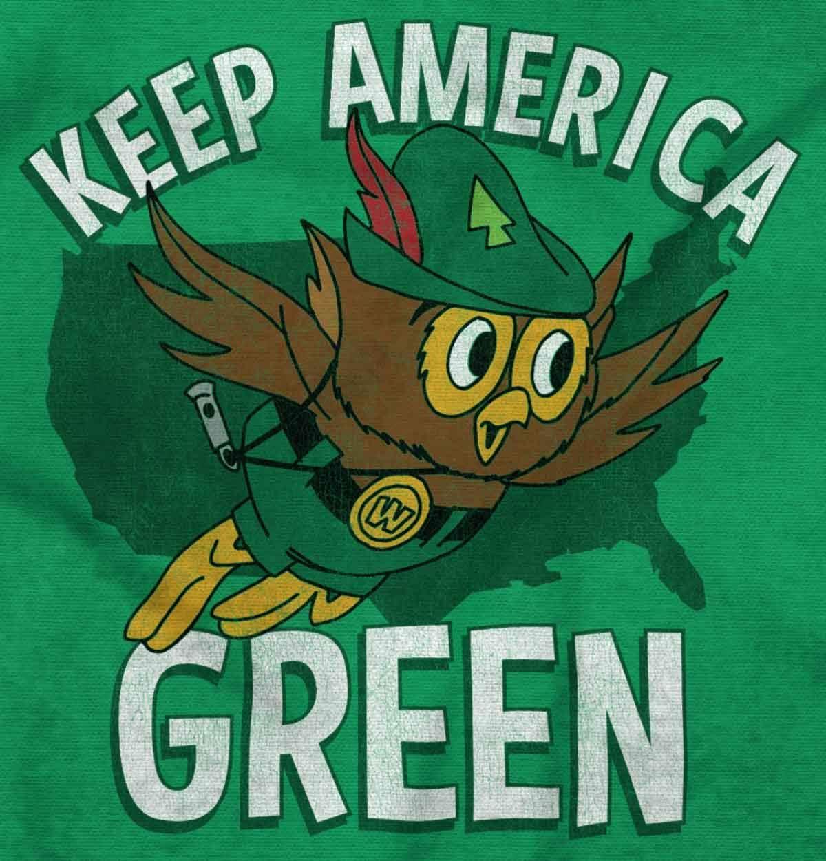 imageWoodsy Owl Keep America Green Graphic T Shirt Men or WomenIrish Green