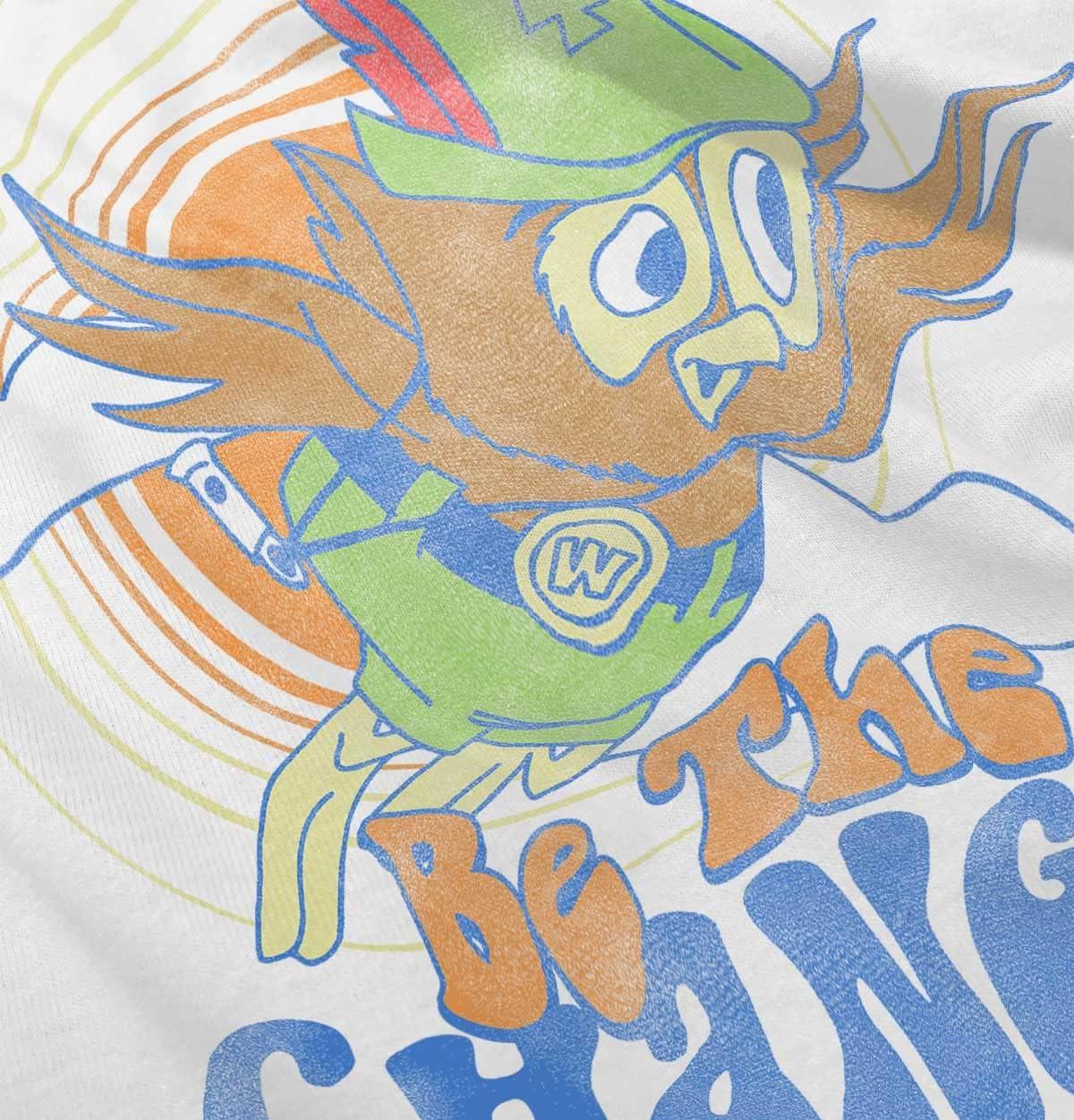 imageWoodsy Owl Vintage Be The Change Toddler Boy Girl T ShirtWhite